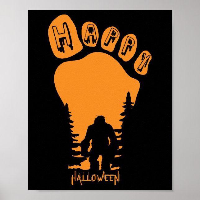 Affiche Happy Big Foot Halloween (Devant)