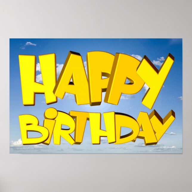 Affiche Happy birthday (Devant)