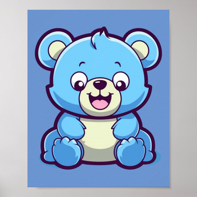 Affiche Happy Bluey Bear (Devant)