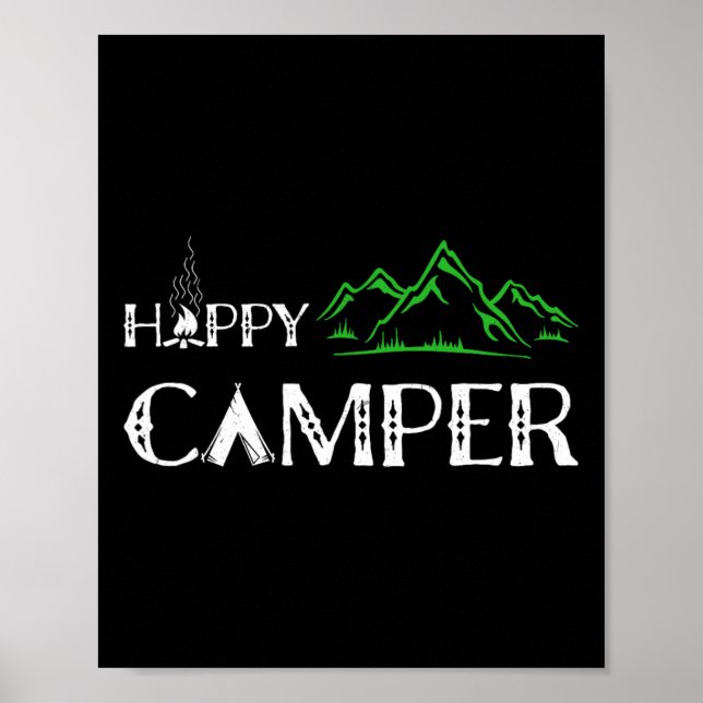 Affiche Happy Camper - Camping Pour Hommes (Devant)