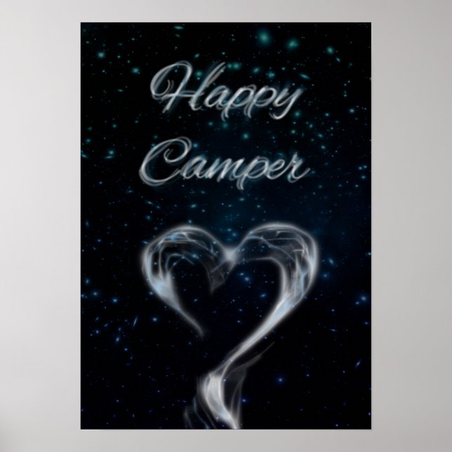Affiche happy camper love fumée (Devant)
