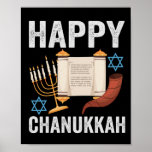 Affiche Happy Chanukkah Funny Jewish Hanukkah Holiday<br><div class="desc">Funny, santa, christmas, hanukkah, menorah, jewish, jew, gift, birthday, passover</div>