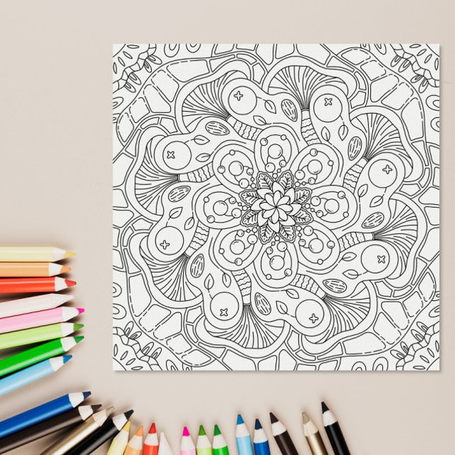 Affiche Happy Doodles : Page de coloriage d'automne (Créateur téléchargé)