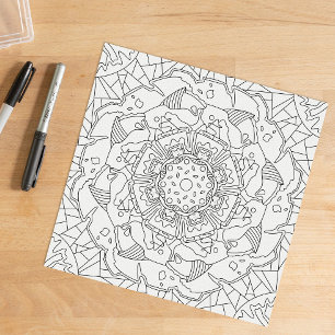 Affiche Happy Doodles : Page de coloriage joyeuse