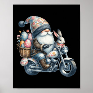 Affiche Happy Easter Day Bunny Spring Gnome Easter Egg Hun