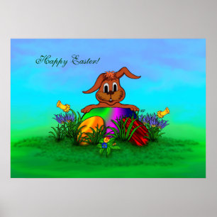 Affiche Happy Easter! Easter Rabbit