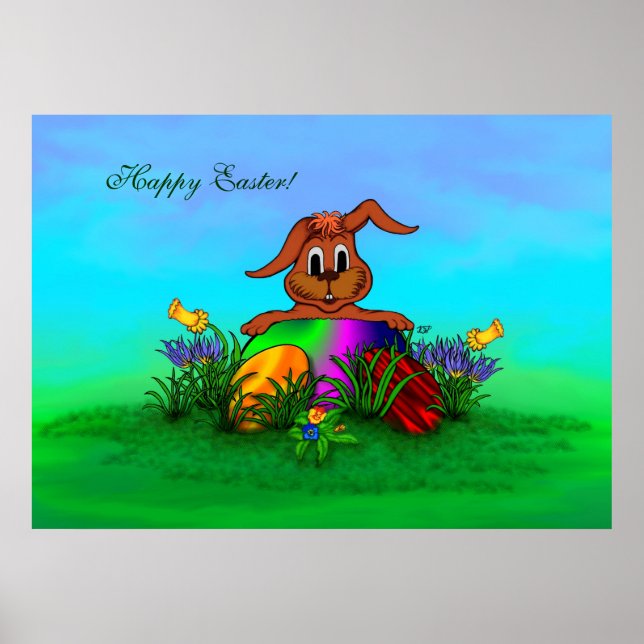 Affiche Happy Easter! Easter Rabbit (Devant)