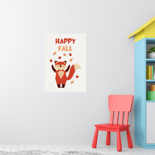 Affiche Happy Fall Jote Fox