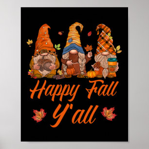 Affiche Happy Fall Y'all Citrouille Spice Fall Automne Gno