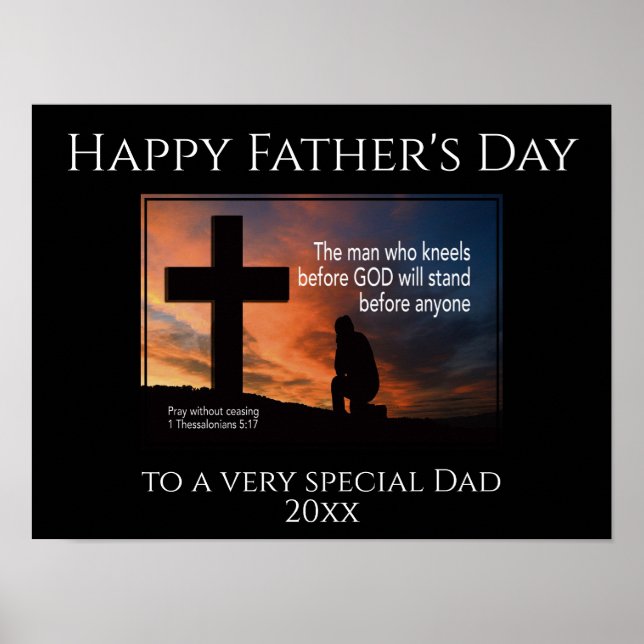 Affiche Happy Father's Day MAN OMS KNEELS BEFORE GOD (Devant)