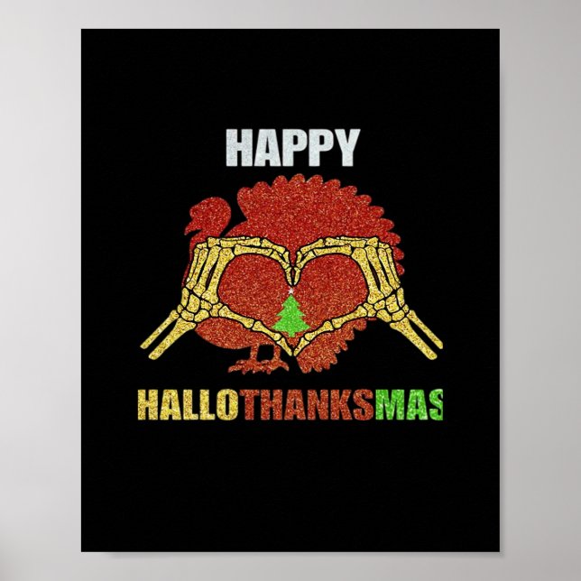 Affiche Happy Hallothanksmas Fun Holiday Season Mashup (Devant)