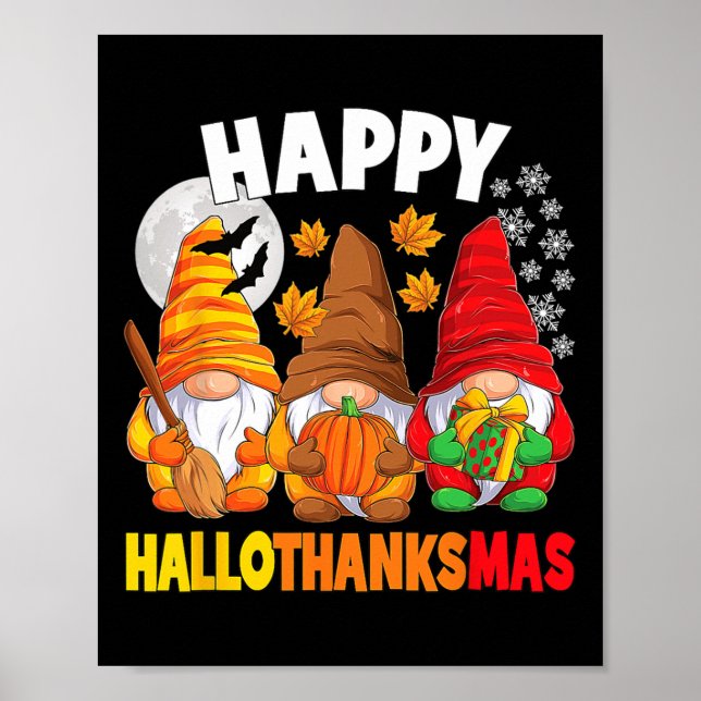 Affiche Happy HalloThanksMas Halloween Thanksgiving Christ (Devant)