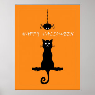 Affiche Happy Halloween, design fantaisiste