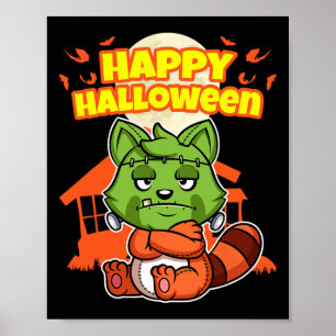 Affiche Happy Halloween Funny Scary Hallow's Eve Party Cos