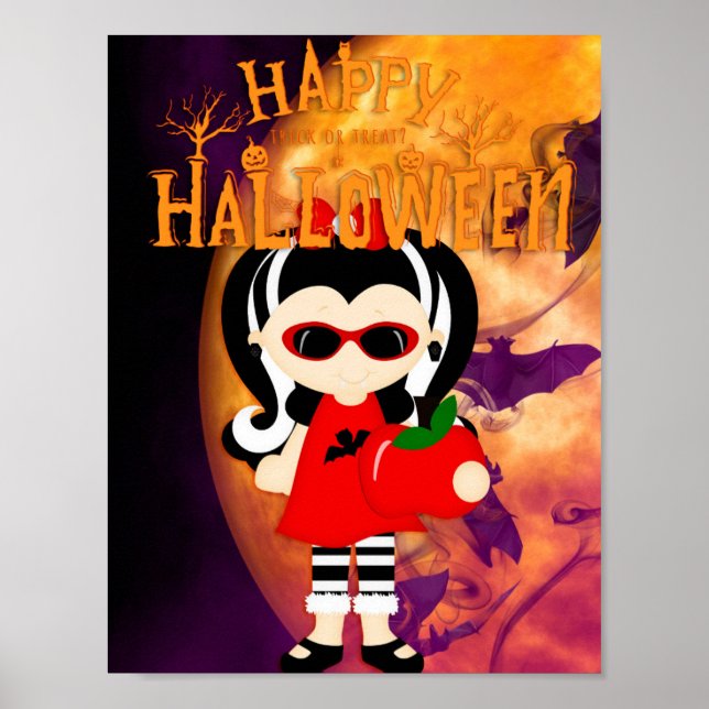 Affiche Happy Halloween Little Vampress (Devant)