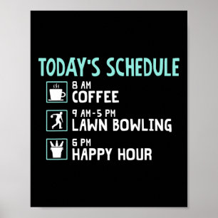 Affiche Happy Hour Pelwn Bowling Shirt - Drôle Bowling de