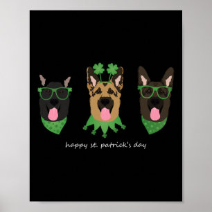 Affiche Happy Jour de la Saint Patrick berger allemand Chi