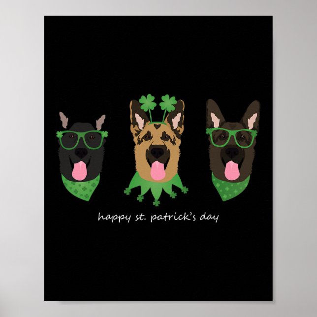 Affiche Happy Jour de la Saint Patrick berger allemand Chi (Devant)