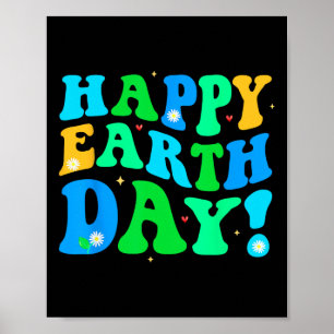 Affiche Happy Jour des terres Chemise mignonne Jour des te