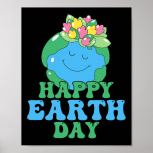 Affiche Happy Jour des terres Chemise mignonne Jour des te