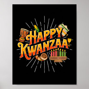 Affiche Happy Kwanzaa - Festival africain du patrimoine am
