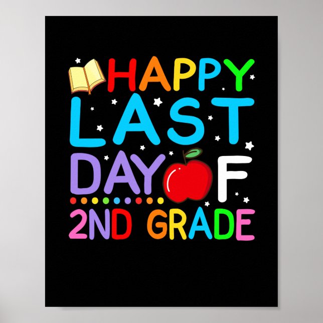 Affiche Happy Last Day Of 2nd Grade Graduation (Devant)