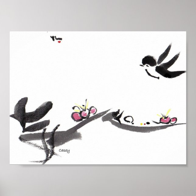 Affiche Happy Little Swallow Art Print (Devant)