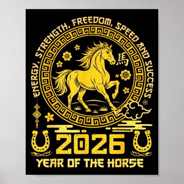 Affiche Happy Lunar Chinese New Year Of The Horse 2026 Zod (Devant)