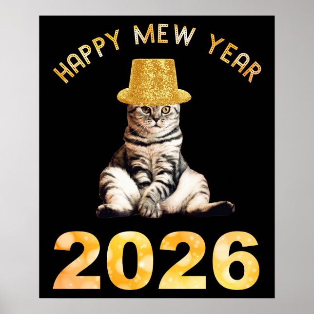 Affiche Happy Mew Year 2026 (Devant)