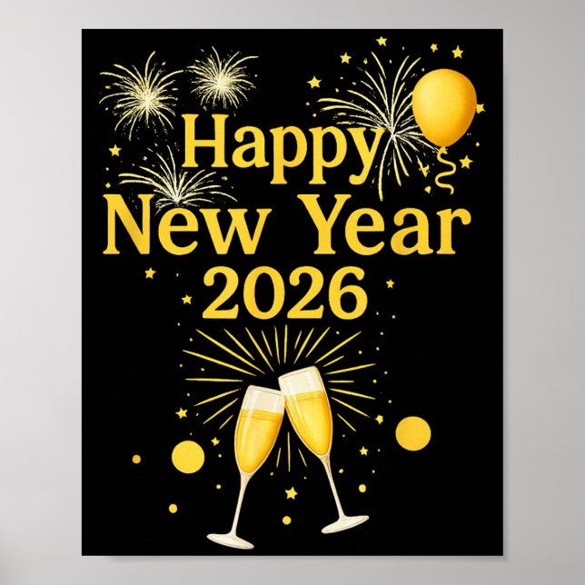 Affiche Happy New Year 2026  (Devant)