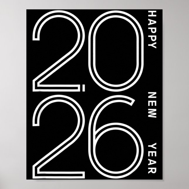 Affiche Happy New Year 2026 Celebration Eve Party Men Wome (Devant)