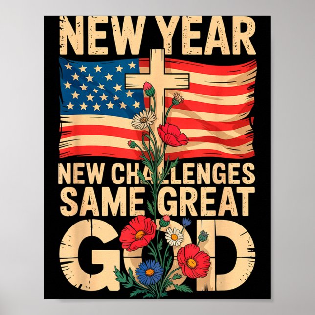 Affiche Happy New Year 2026 Christian Challenges Same Grea (Devant)