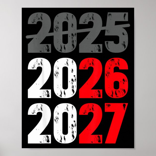 Affiche Happy New Year 2026 Coming Soon 2027 Funny 67 Meme (Devant)
