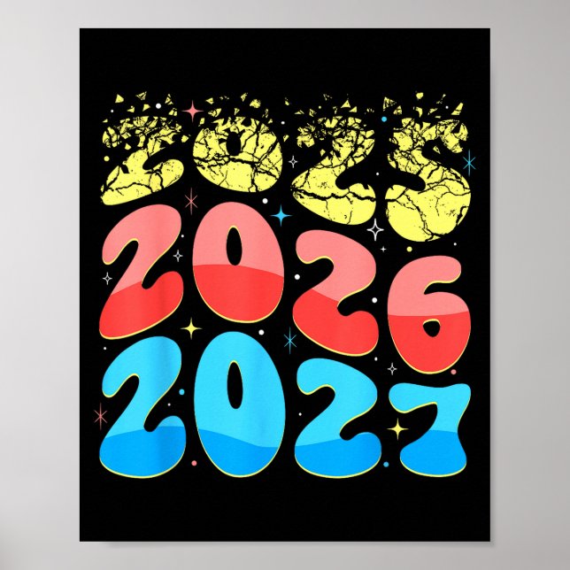 Affiche Happy New Year 2026 Coming Soon 2027 Funny 67 Meme (Devant)