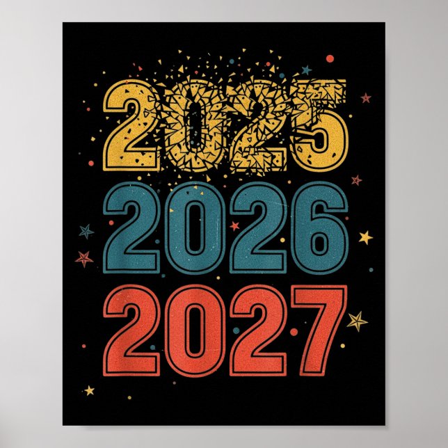 Affiche Happy New Year 2026 Coming Soon 2027 Funny 67 Meme (Devant)