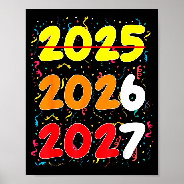 Affiche Happy New Year 2026 Coming Soon 2027 Funny 67 Meme (Devant)