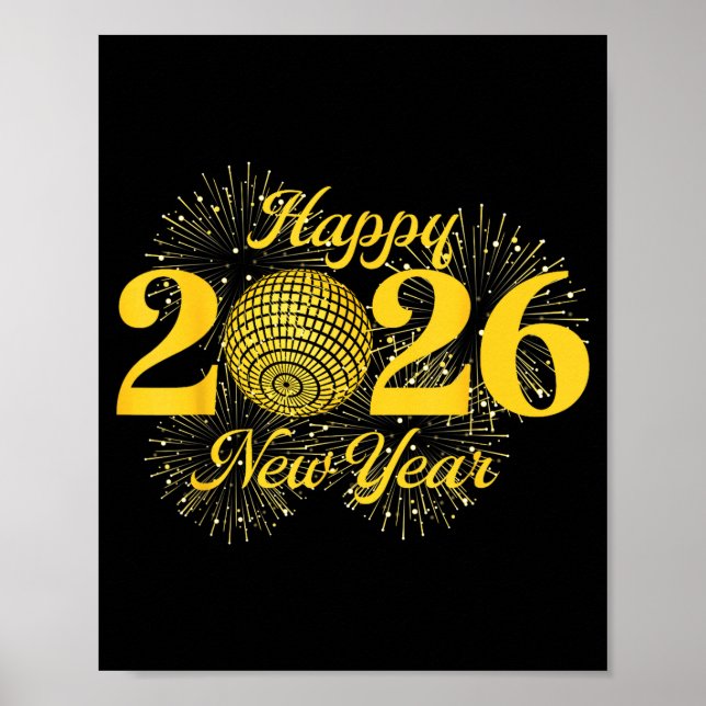 Affiche Happy New Year 2026 Countdown Party Trip Matching  (Devant)
