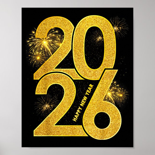 Affiche Happy New Year 2026 Firework Family Matching Men W (Devant)
