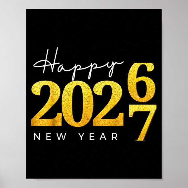 Affiche Happy New Year 2026 Funny 67 New Year Countdown Si (Devant)