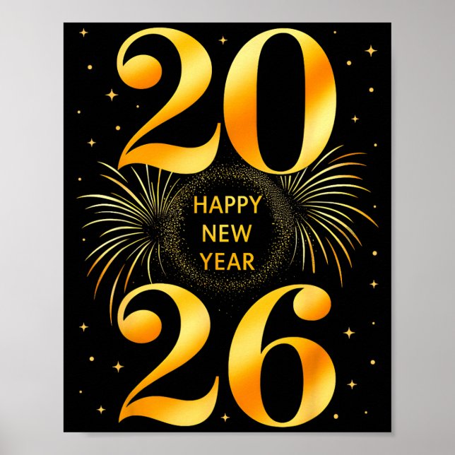 Affiche Happy New Year 2026 New Year's Eve Party Countdown (Devant)