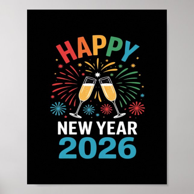 Affiche Happy New Year 2026 Party Funny New Years Eve 2026 (Devant)