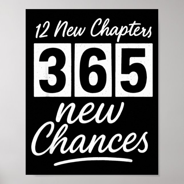 Affiche Happy New Years 12 New Chapters 365 New Chances Ne (Devant)