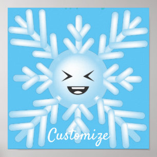 Affiche Happy Snowflake Emoticon Thunder_Cove