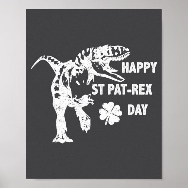 Affiche Happy St. Pat-rex Day Funny T-rex Dinosaur St Patr (Devant)