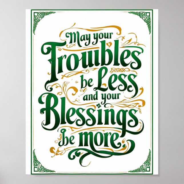 Affiche Happy St. Patrick's Day Motivational Quote Apparel (Devant)