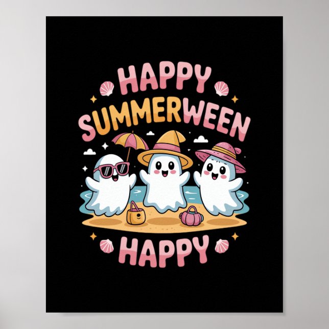 Affiche Happy Summerween Summer Halloween Meme (Devant)