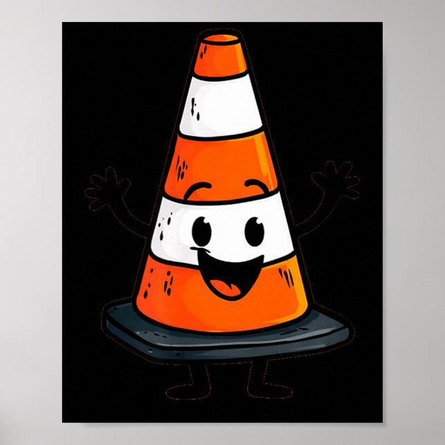 Affiche Happy Traffic Cone Look For Man And Woman  (Devant)