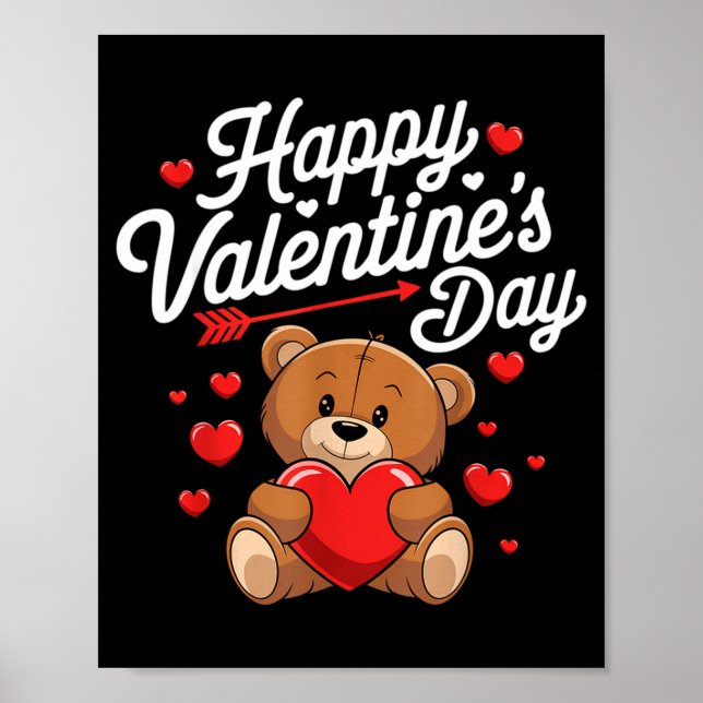 Affiche Happy Valentines Day Shirts Women Cute Valentine  (Devant)