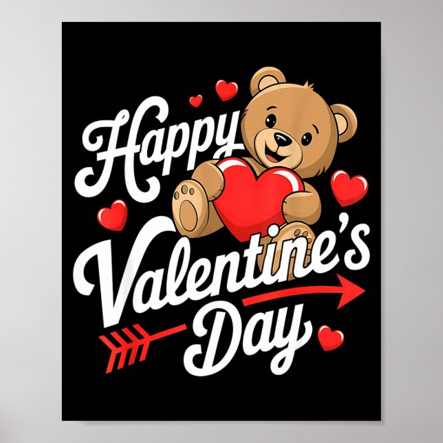 Affiche Happy Valentines Day Shirts Women Cute Valentine  (Devant)