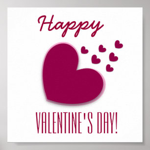 Affiche Happy Valentine's Day Sprinkling of Hearts A04